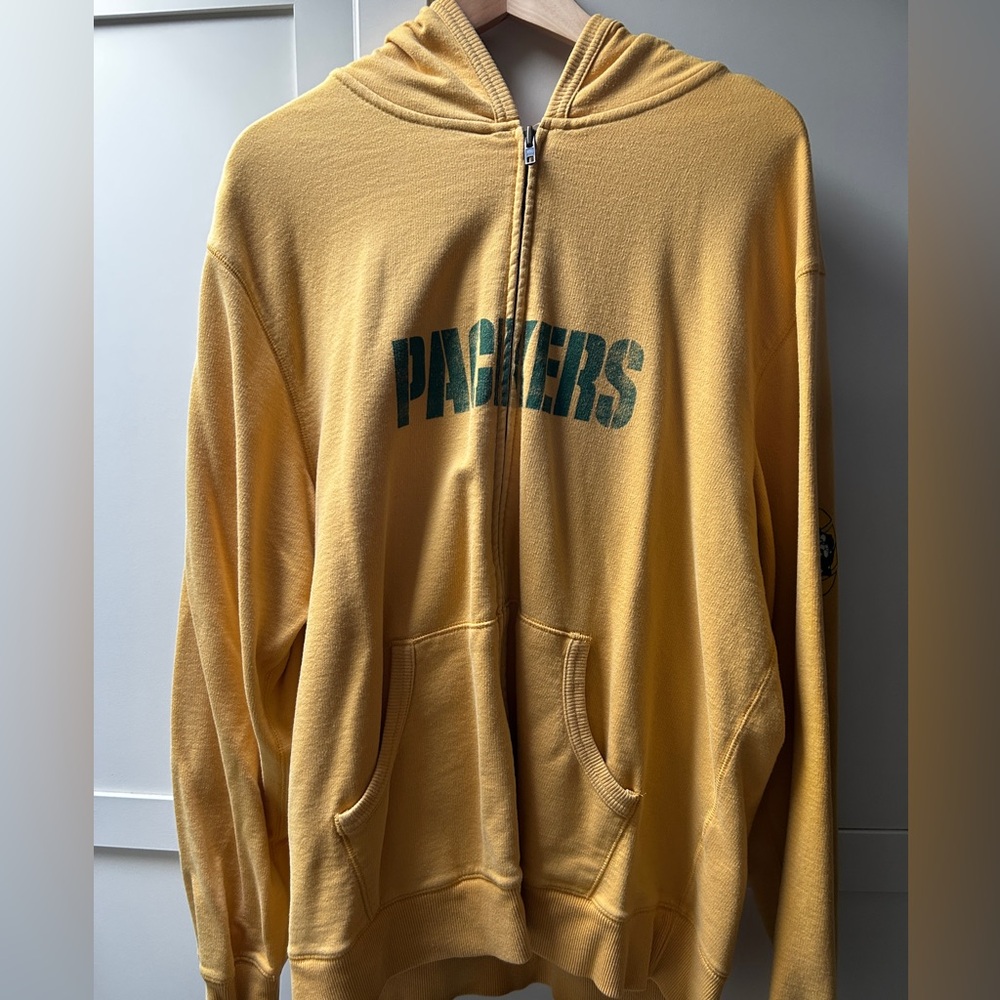 Packers gold Zip Hoodie
